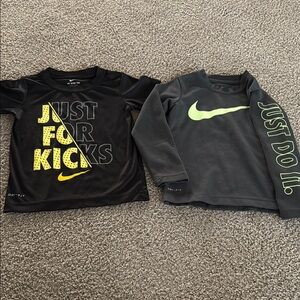 Nike Kids Black and Gray Shirts